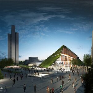 ingenhoven architects to reconfigure düsseldorf’s city center with stepped green façades
