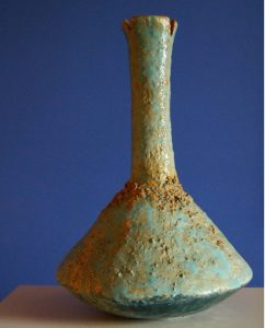 ваза голубая