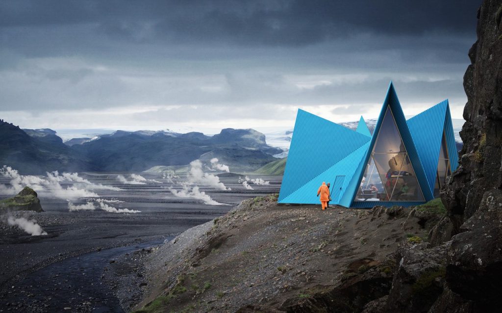 Striking Easily Assembled Cabins Will become Symbols for Shelter and Safety Along Remote Trekking Paths