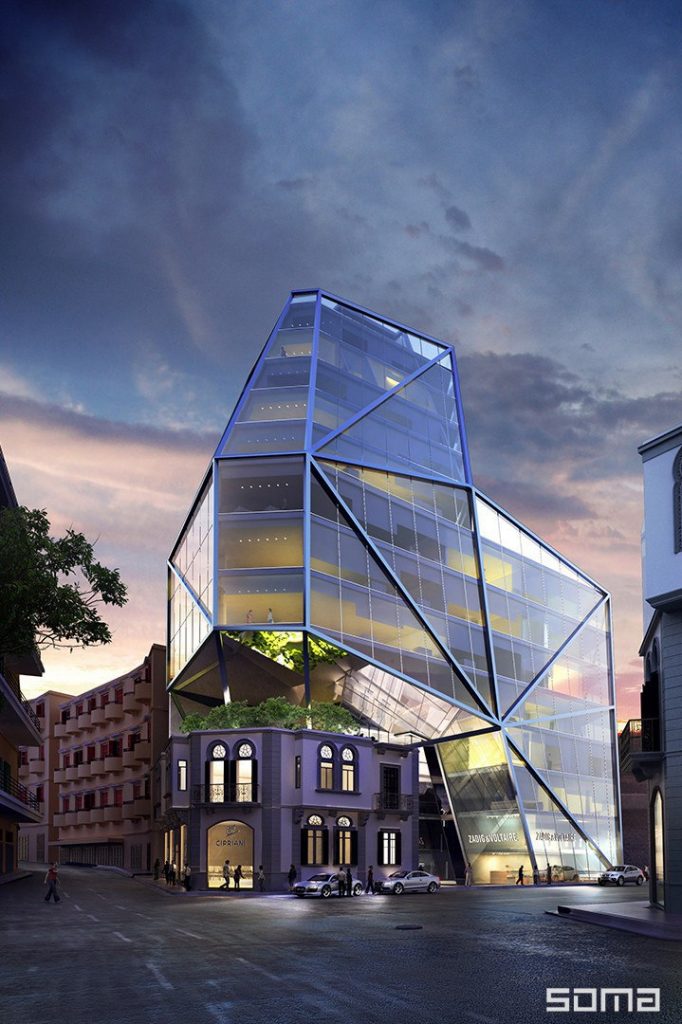 SOMA to Cantilever Luxury Residences Over Protected House in Beirut