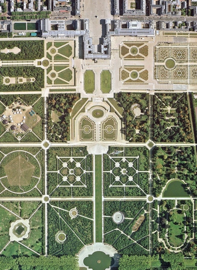 Версальский дворец, вид сверху