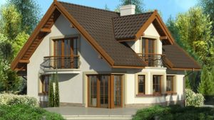 Одноэтажные коттеджи с мансардой.