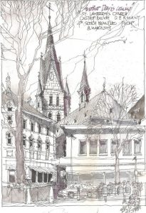 Архитектурные эскизы, зарисовки.