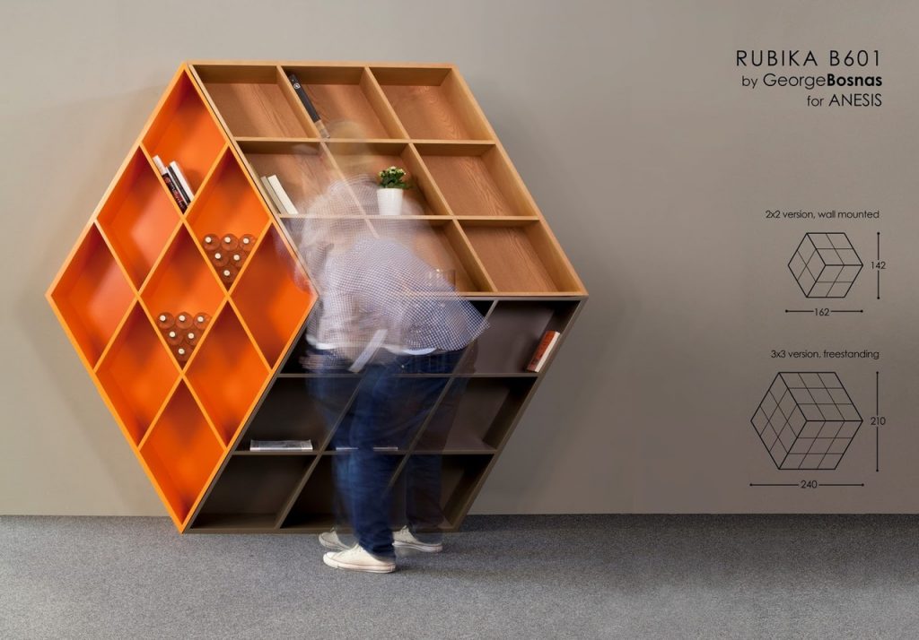 Rubika B601, A piece of illusion art translated in a ergonomic piece of furniture.