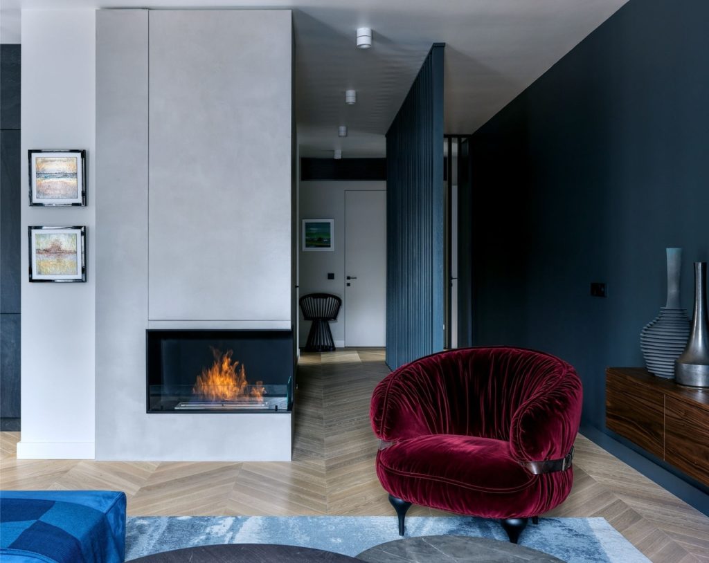 Глубокие цвета в квартире от студии Atelier Interior || 02