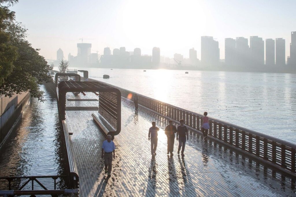 Demonstration Section of Yangpu Riverside Public Space by Original Design Studio