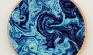 Художница Даниэль Карри (Danielle Currie) в качестве источника вдохновения использует снимки Земли, сделанные NASA.