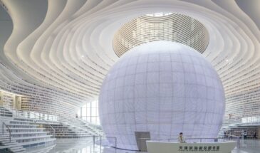 Самая крутая в мире библиотека «Око Биньхая» в городе Тяньцзин с 1.2 миллионами книг. От ее интерьера захватывает дух !