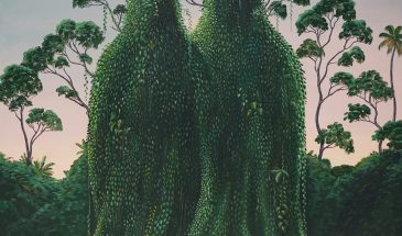 В серии картин «С нами или без нас» художница Шьяма Голден (Shyama Golden) объединяет грани пейзажной и портретной живописи в работы, показывающие природу как социальную сущность.