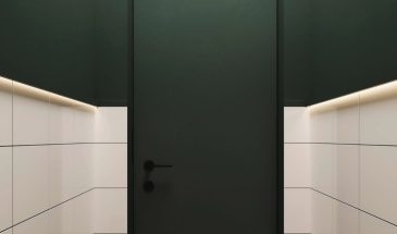 Проект ванной и санузла в тёмных оттенках