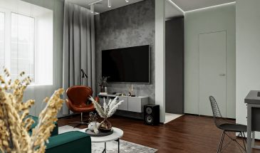 Дизайн интерьера комнаты (19 м²)