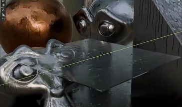 Эффект дождя на геометрии в Blender от Jesse Miettinen