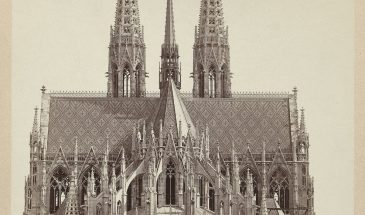 Вотивкирхе (Votivkirche) в Вене на фото ок. 1870-1890 гг.