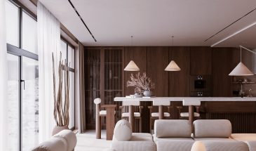 Дизайн интерьера кухни — гостиной