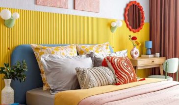 Яркие дофаминовые интерьеры довольно редко встретишь в России, разве что для краткосрочной аренды. Как и в этом случае. Яркая веселая небольшая студия 25м2 в Сочи dubovskova_an