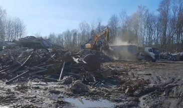 В Воскресенске ликвидируют аварийное здание бывшей столовой