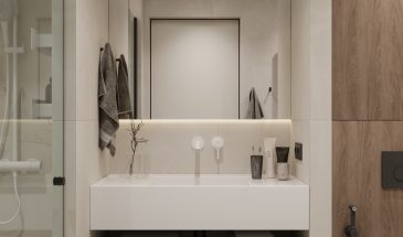 Дизайн-проект санузла в современном стиле.