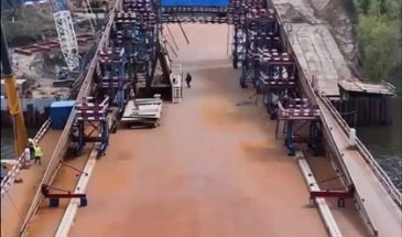 Вот так размеренно и в срок возводим мост-парус в Мнёвниковской пойме