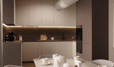 Визуализация кухни гостиной.