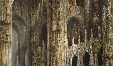 «Вид на интерьер собора» (Vista del interior de una catedral), холст, масло. 146 х 108 см. Королевская академия изящных искусств Сан-Фернандо, Мадрид.