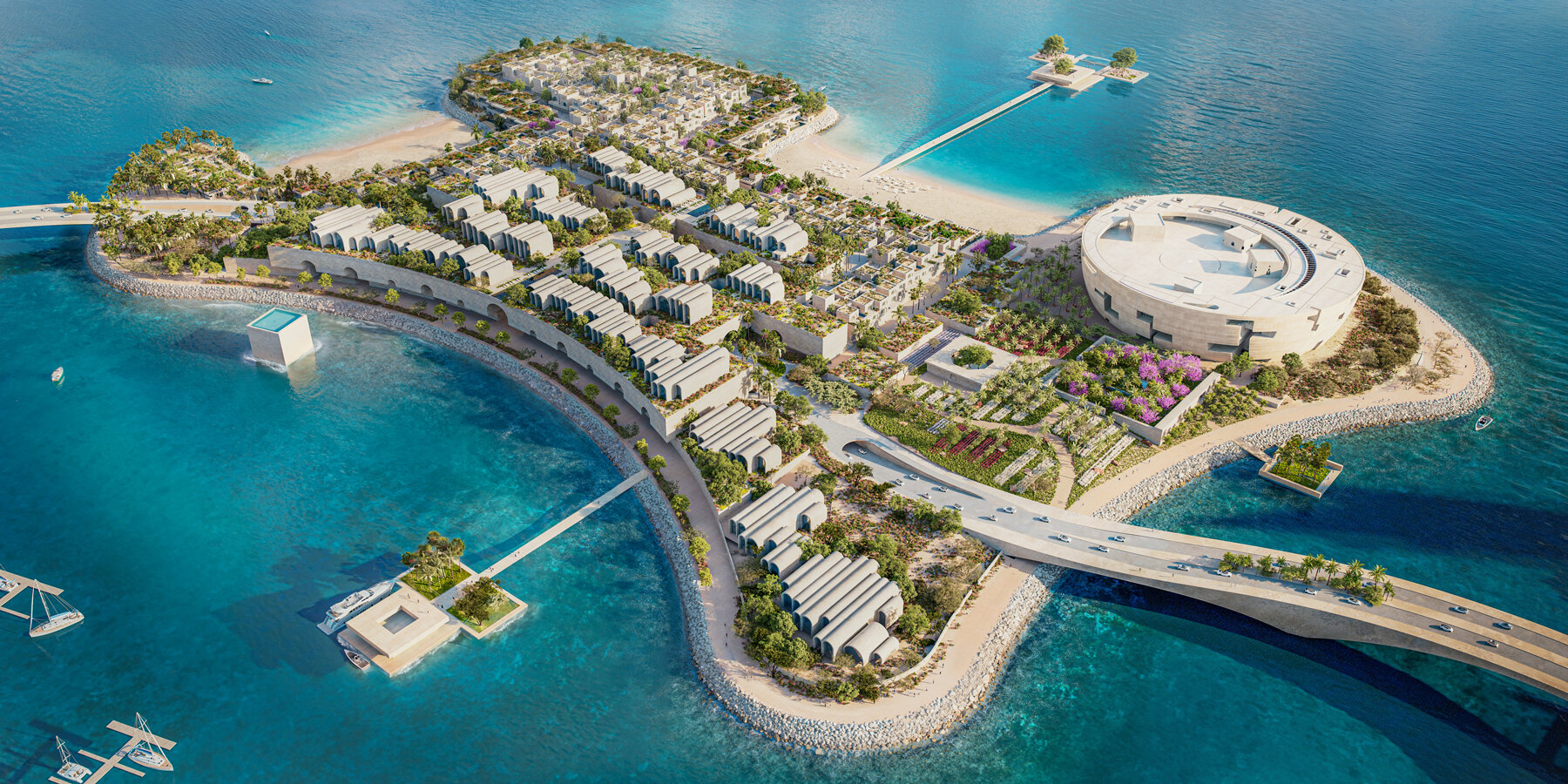 Al Maha Island, Лусаил, Катар. Herzog & de Meuron