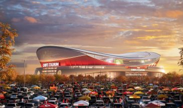 Новый стадион Kansas City Chiefs с прозрачным куполом. Изображение: Manica