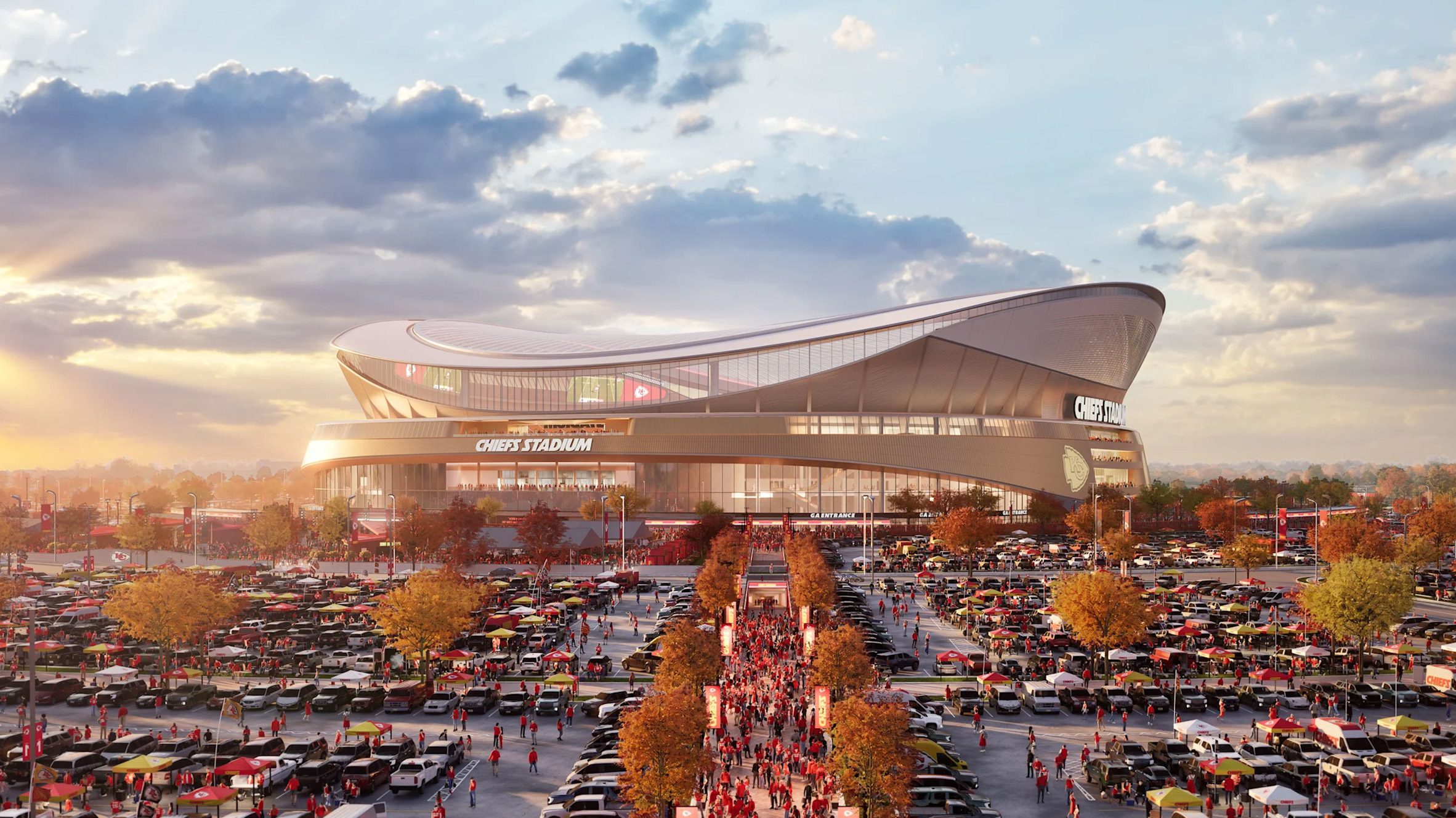 Купол из ETFE-панелей рассчитан на 70 000 зрителей. Изображение: Manica