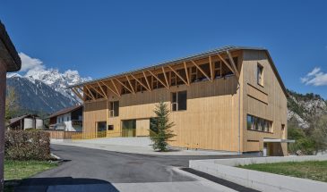Пожарное депо и общинный зал в Мётце (Австрия). Фото: Günter Richard Wett / Imgang Architekten