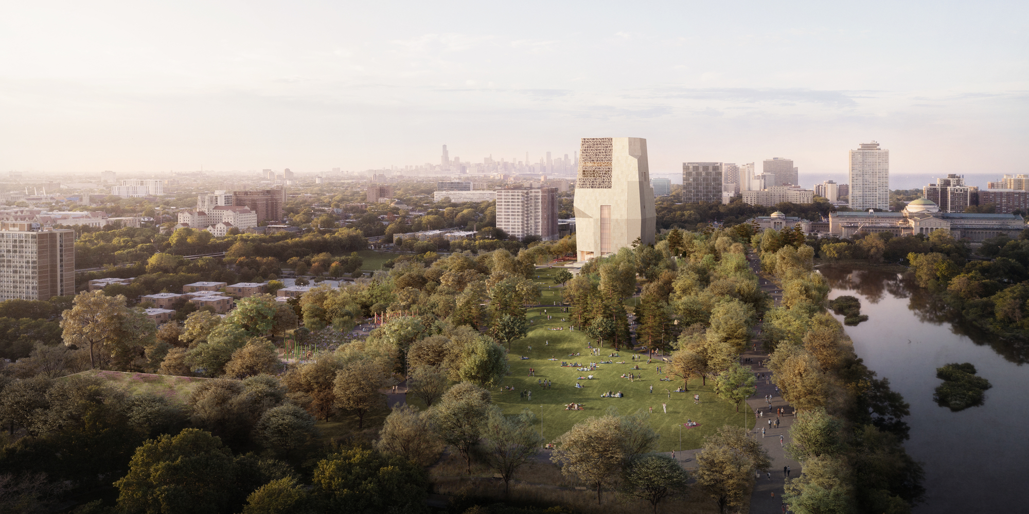 Президентский центр Обамы, Чикаго. © Tod Williams Billie Tsien Architects