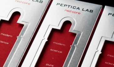 Логотип и дизайн упаковки косметического бренда Peptica lab