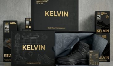 Дизайн упаковки для спортивной обуви KELVIN от графического дизайнера Heramb Arora