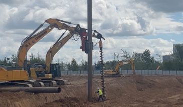 Установили первый шпунт в основание будущего здания кампуса МГТУ «СТАНКИН» в Коммунарке.
