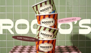 Фирменный стиль и дизайн упаковки итальянской джелатерии Rocco’s от дизайнера Alina Bal