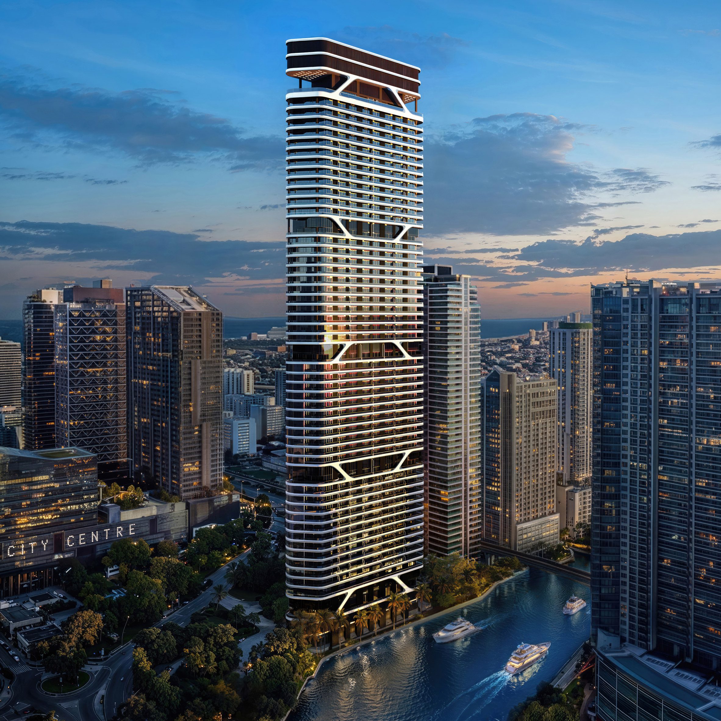 Bugatti Residences Miami в районе Брикелл на набережной