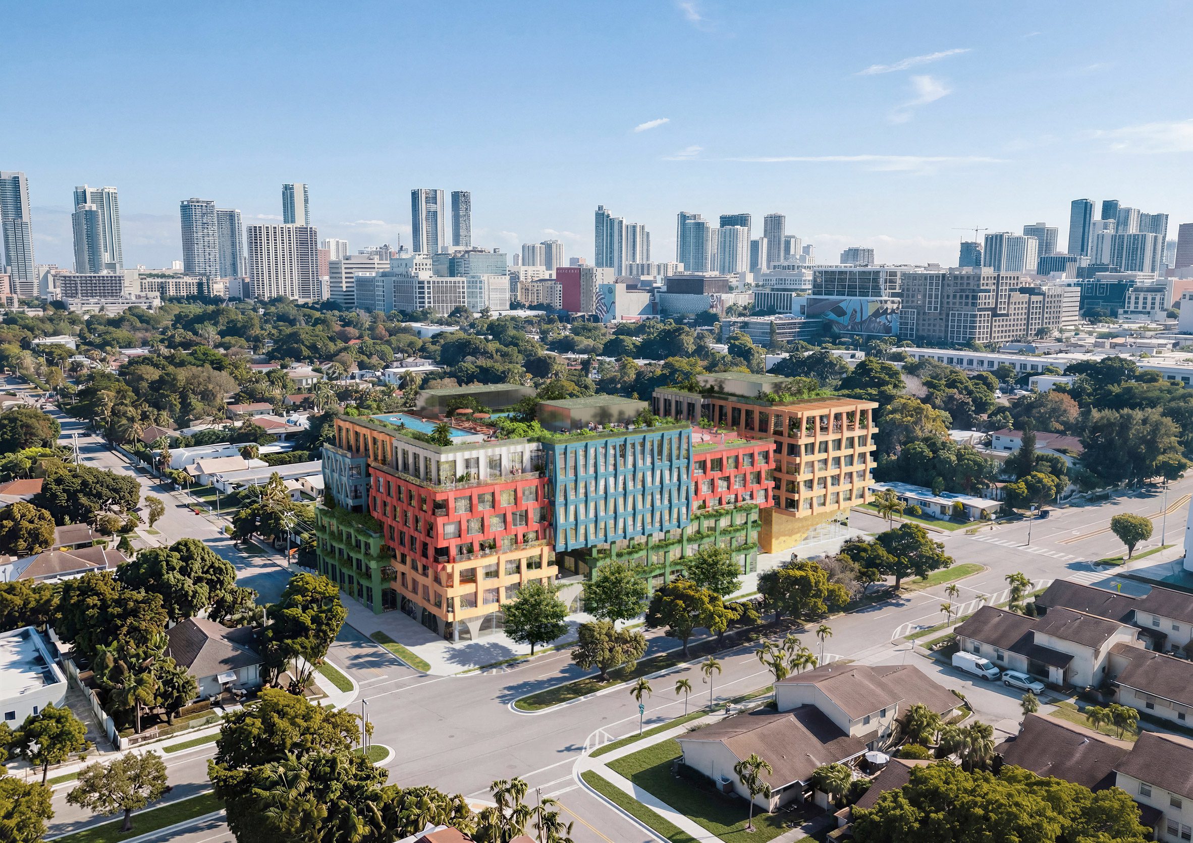 MVRDV спроектировала разноцветный жилой комплекс Woma в Майами