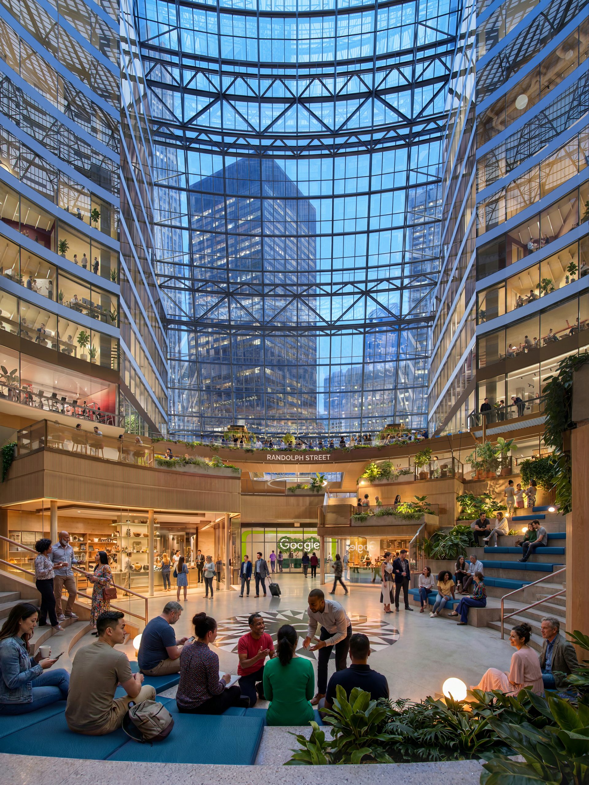 Google представил проект реконструкции постмодернистского Thompson Center в Чикаго