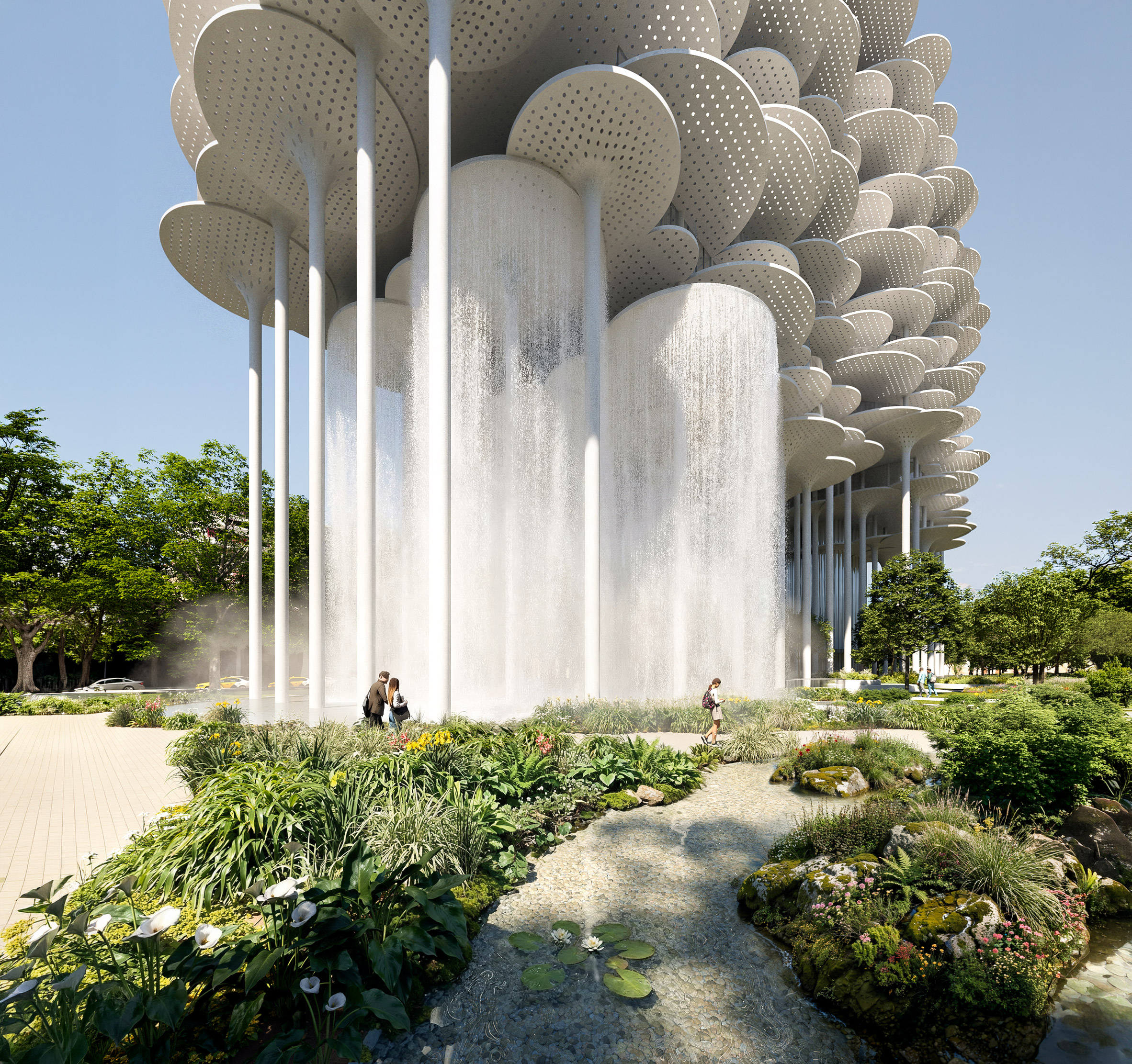 Tirana Fountain Plaza по проекту BIG. Изображение: Engram Studio